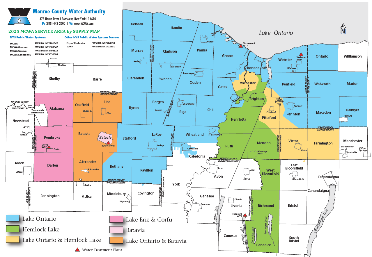2025 Service Area by Supply Map
