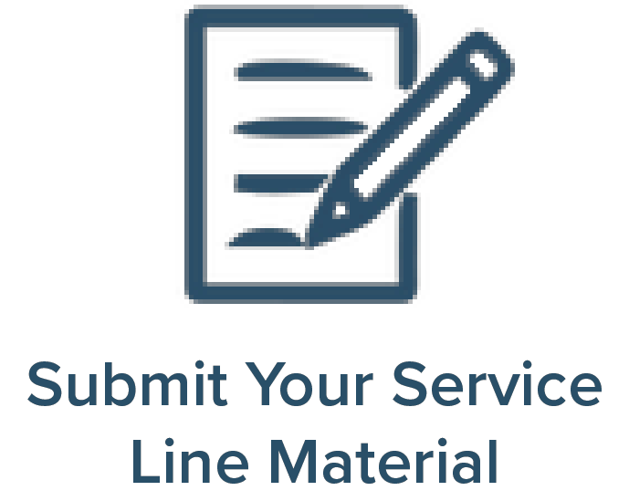 clipboard icon - submit your service line material